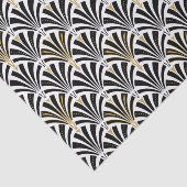 白黒アールデコファンパターン- 薄葉紙 (詳細)