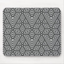 白黒アールデコ三角形シームレスパターン