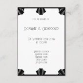 白黒アールデコ披露宴 エンクロージャーカード (裏面)