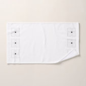 白黒アールデコ正方形パターンタオルセット バスタオルセット (ハンドタオル)