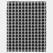 白黒アールデコ毛布モダン布 フリースブランケット (正面)