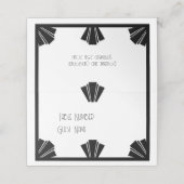 白黒アールデコ結婚ズ プレイスカード (外部開封)