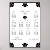 白黒アールデコ結婚席 ポスター (正面)