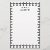 白黒アールデコ カスタム 便箋 (正面)