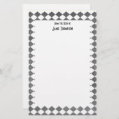 白黒アールデコ カスタム 便箋 (正面/裏面)