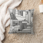白黒アールデコ クッション (ブランケット)