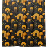 白黒アールデコ シャワーカーテン (正面)