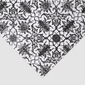 白黒アールヌーボーの中国のなパターン- 薄葉紙 (詳細)