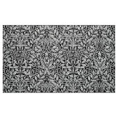 白黒アールヌーボーの花のダマスク織 ファブリック (ファットクウォーター)