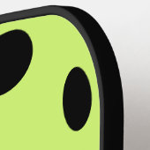 白黒イエローブユニークライト ピックルボールラケット (左詳細)