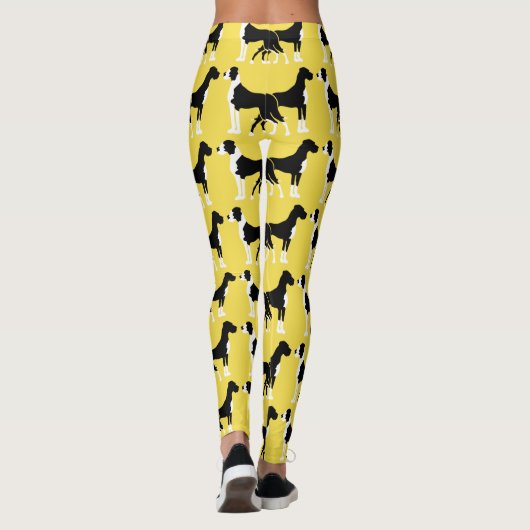 白黒イエローボストングレートダネス レギンス (裏面)