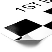 白黒イエローワンハッピードドゥウェルカムサイン ポスター (コーナー)