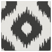 白黒イカットパターン ファブリック (クローズアップ)