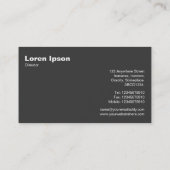 白黒イギリスの無線のダイヤル- 名刺 (裏面)