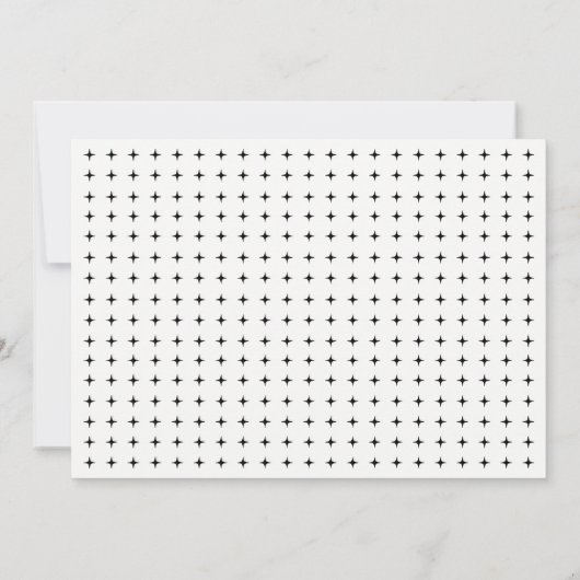 白黒イニシャルはっきりしたタイポグラフィ結婚ズ 招待状 (裏面)