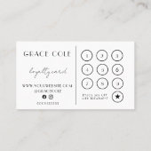 白黒イニシャルモノグラムサロンロイヤリティ 名刺 (裏面)