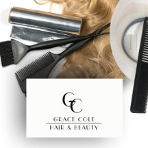 白黒イニシャルモノグラムサロン