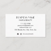 白黒イニシャルモノグラムサロン 名刺 (裏面)