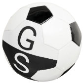 白黒イニシャルモノグラム サッカーボール (3/4)