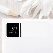 白黒イニシャルラベル – カスタマイズ可能な背景 ラベル (インサイチュ)