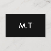 白黒イニシャルロゴプロフェッショナルQRコード 名刺 (正面)