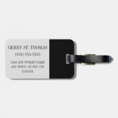 白黒イニシャル色ブロック ラゲッジタグ (裏面横)