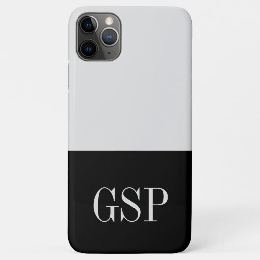 白黒イニシャル色ブロック Case-Mate iPhoneケース (裏面)