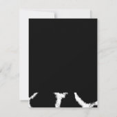 白黒イニシャル返信カード 出欠カード (裏面)