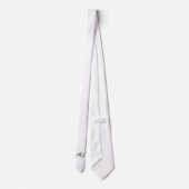 白黒イニシャルGroomsmenモノグラム ネクタイ (裏面)