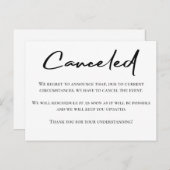 白黒イベントのキャンセル ポストカード (正面/裏面)