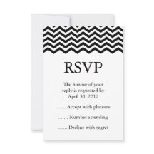 白黒イベントの返信、RSVP、または応答カード