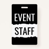 白黒イベントスタッフバッジ バッジ (裏面)