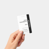 白黒イベントボランティアロゴバッジ バッジ (手持ち)