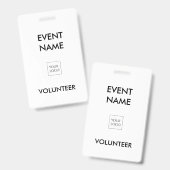 白黒イベントボランティアロゴ バッジ (Front & Back)