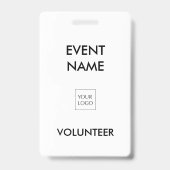 白黒イベントボランティアロゴ バッジ (Back)