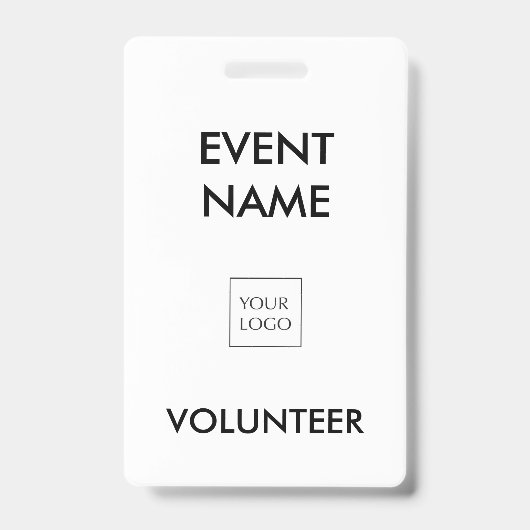 白黒イベントボランティアロゴ バッジ (Front)