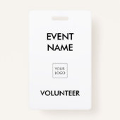 白黒イベントボランティアロゴ バッジ (裏面)