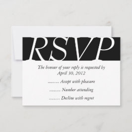 白黒イベント返信、RSVP、または返信カード 出欠カード
