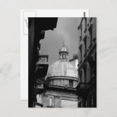 白黒イメージバック通りズオブミラノイタリア ポストカード (正面/裏面)