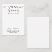 白黒イヤリングジュエリー表示カード 名刺 (正面/裏面)