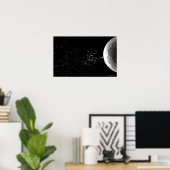 白黒イラストレーション受精 ポスター (ホームオフィス)