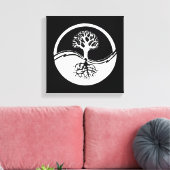 白黒インと陽 キャンバスプリント (インサイチュ (リビング))