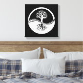 白黒インと陽 キャンバスプリント (インサイチュ (寝室))