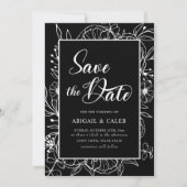 白黒インクスケッチフローラ結婚: セーブザデート (正面)