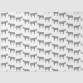 白黒インクゼブラサファリ動物野生動物 薄葉紙 (正面)