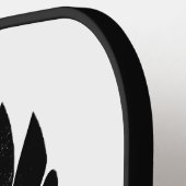 白黒インディアンスカル ピックルボールラケット (左詳細)