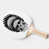 白黒インディアンスカル 卓球ラケット (横)