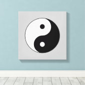 白黒イン – ヤンストレッチキャンバス印刷 キャンバスプリント (インサイチュ (ウッドフロア))