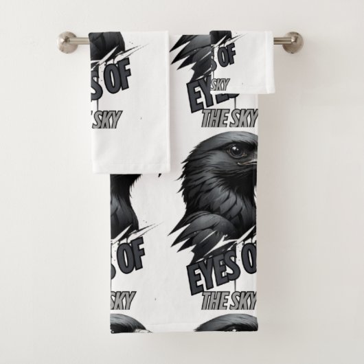 白黒イーグルインクストローク バスタオルセット (インサイチュ)