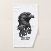 白黒イーグルインクストローク バスタオルセット (ハンドタオル)